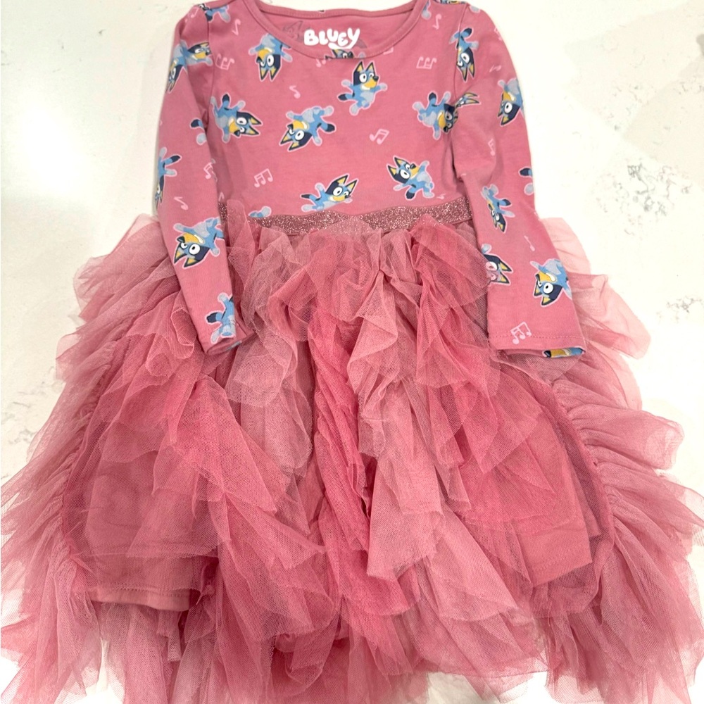 BLUEY pink tutu dress, size 4t, excellent condition, worn once